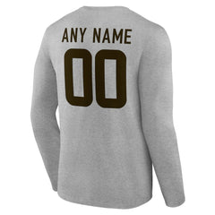 Cleveland Browns  Team Authentic Personalized Name & Number Long Sleeve T-Shirt