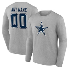 Dallas Cowboys  Team Authentic Personalized Name & Number Long Sleeve T-Shirt