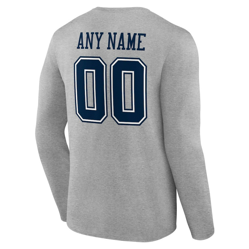 Dallas Cowboys  Team Authentic Personalized Name & Number Long Sleeve T-Shirt