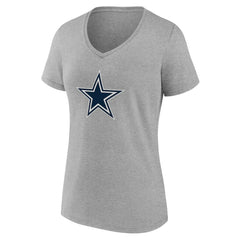 Dallas Cowboys  Women's Team Authentic Personalized Name & Number V-Neck T-Shirt