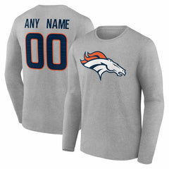 Denver Broncos  Team Authentic Personalized Name & Number Long Sleeve T-Shirt