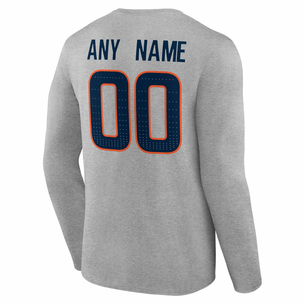 Denver Broncos  Team Authentic Personalized Name & Number Long Sleeve T-Shirt