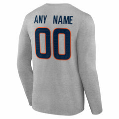 Denver Broncos  Team Authentic Personalized Name & Number Long Sleeve T-Shirt
