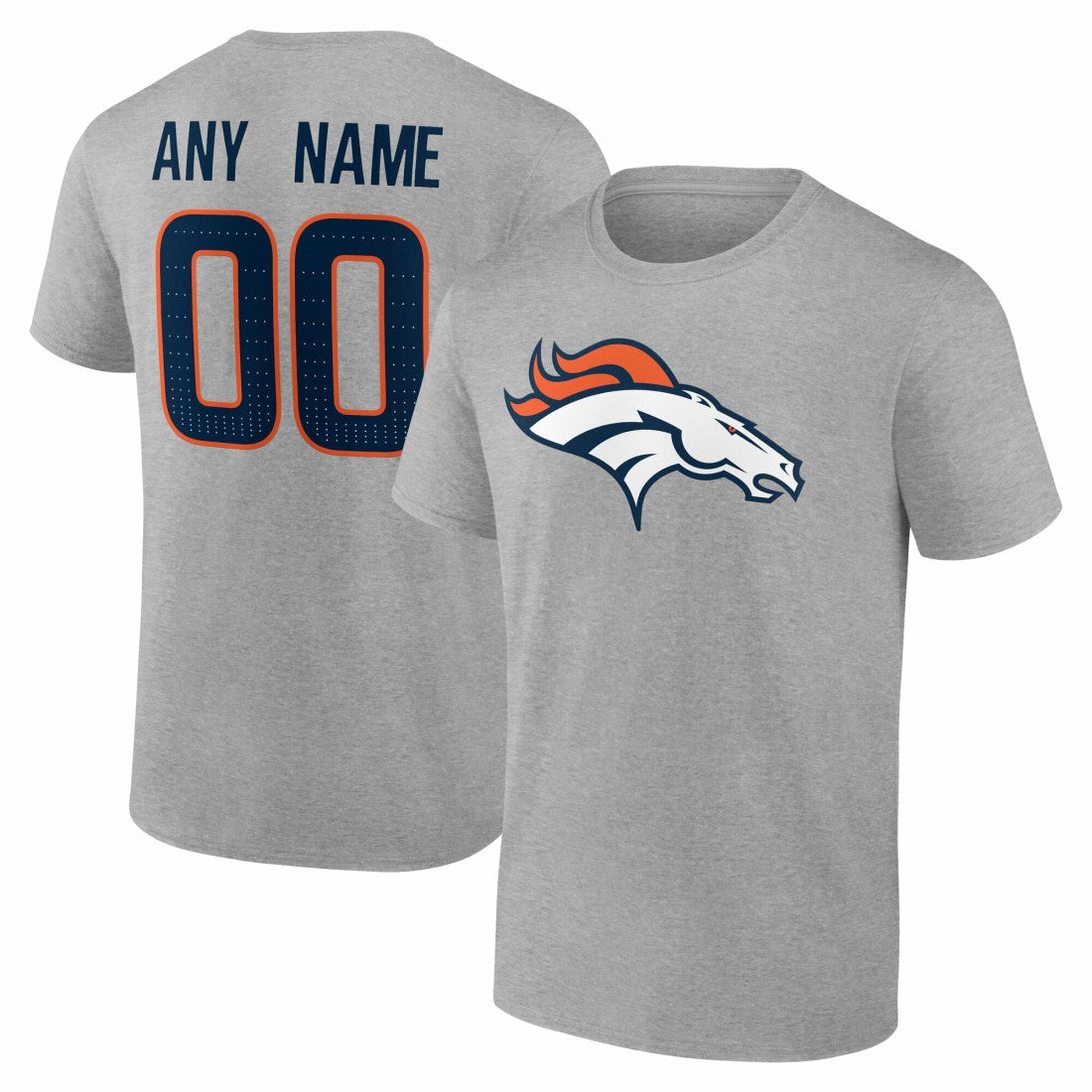 Denver Broncos  Team Authentic Personalized Name & Number T-Shirt