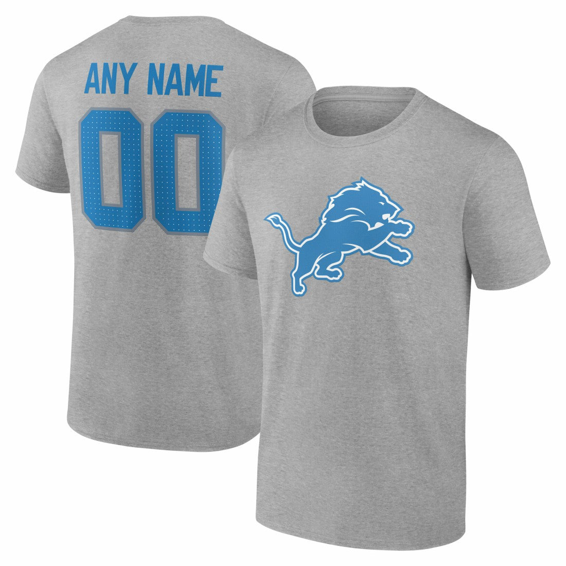Detroit Lions  Team Authentic Personalized Name & Number T-Shirt
