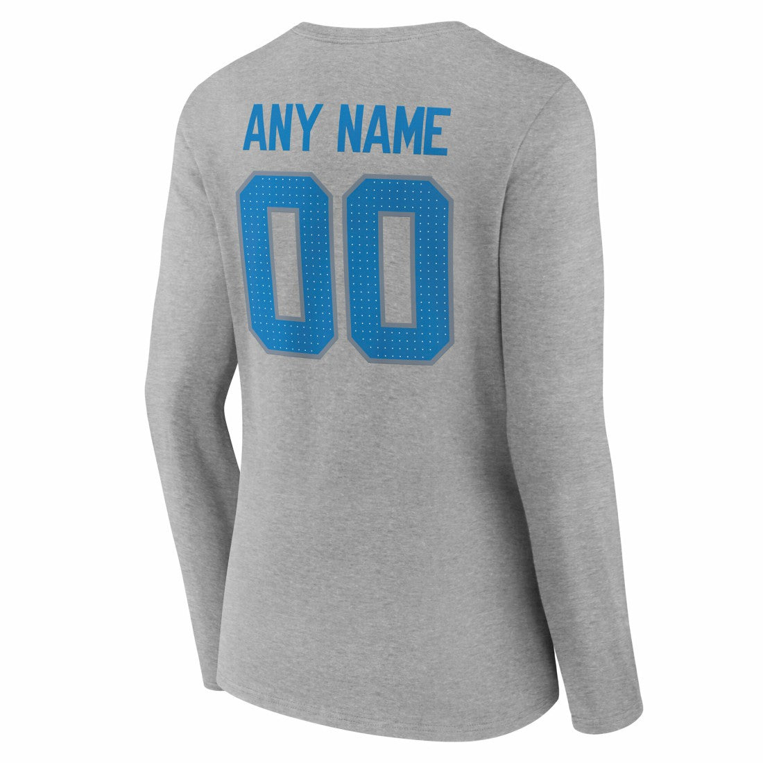 Detroit Lions  Women's Team Authentic Personalized Name & Number Long Sleeve V-Neck T-Shirt