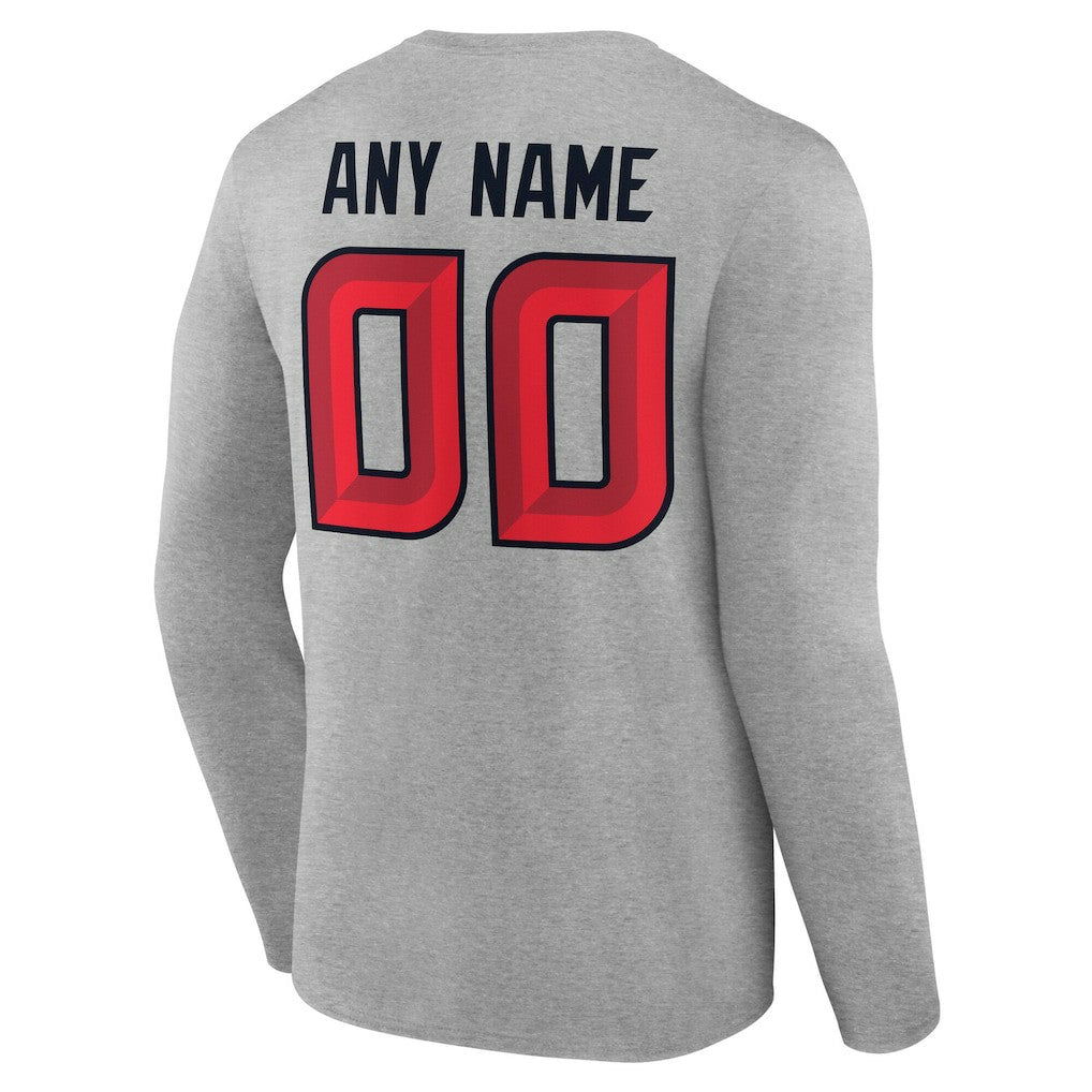 Houston Texans  Team Authentic Personalized Name & Number Long Sleeve T-Shirt