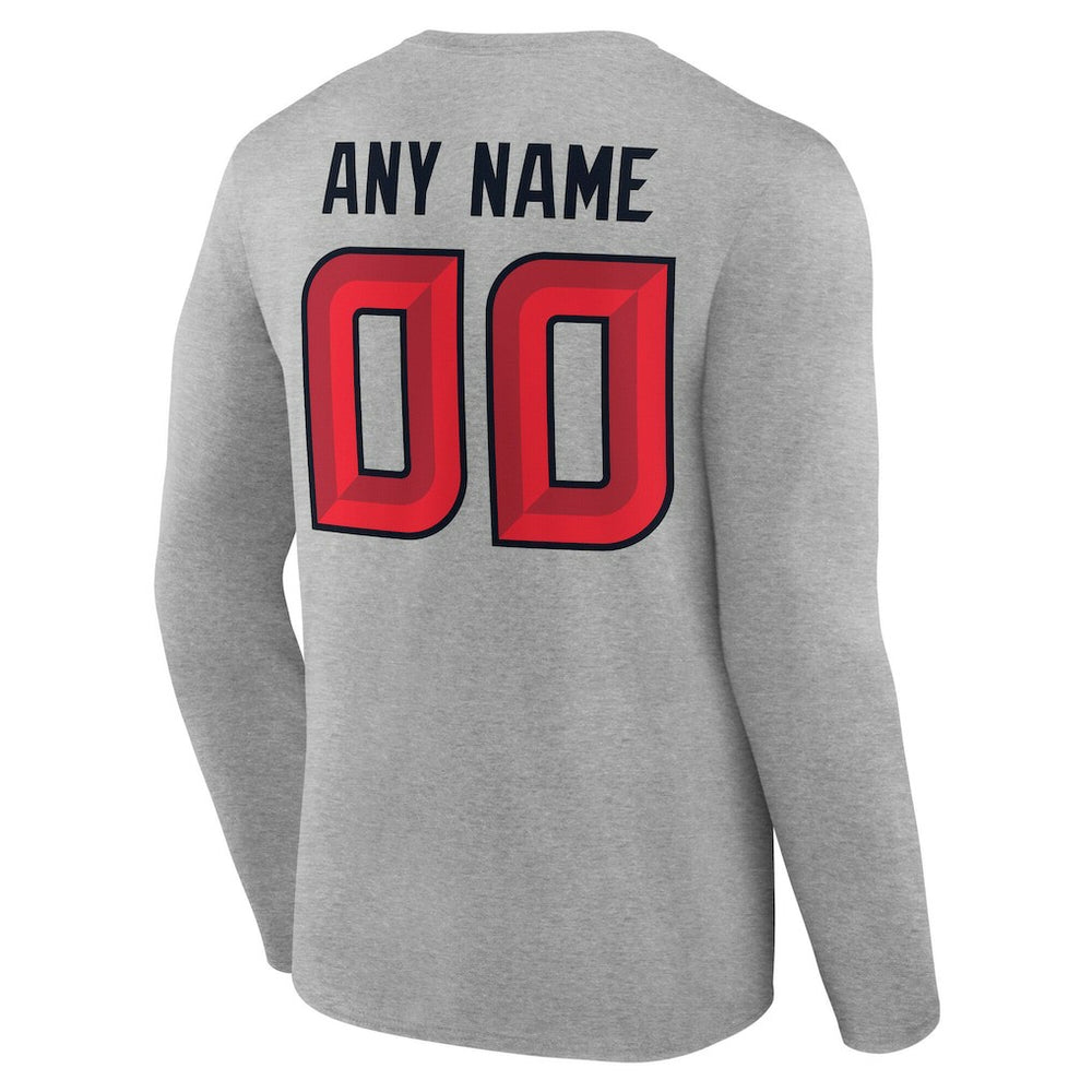 Houston Texans  Team Authentic Personalized Name & Number Long Sleeve T-Shirt