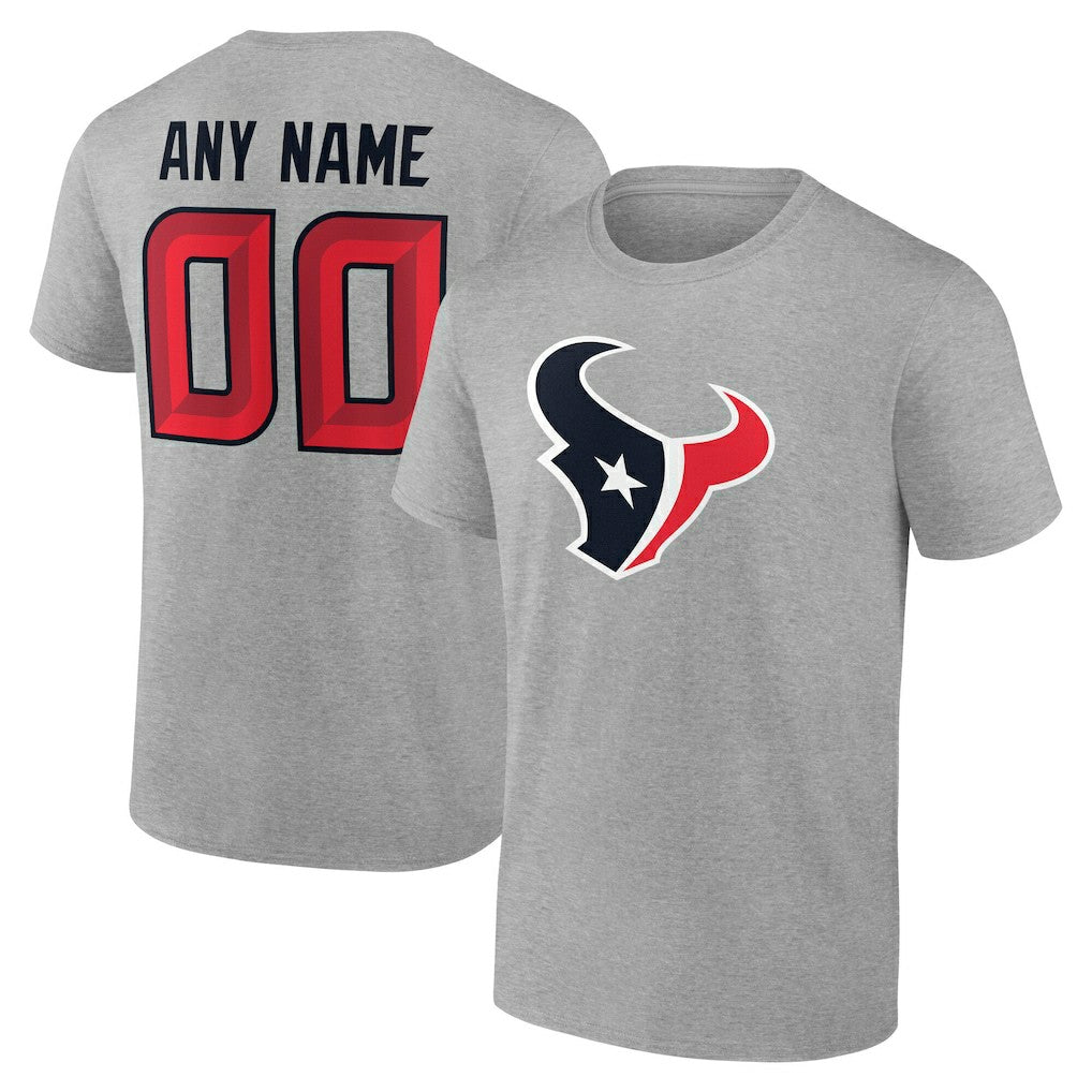 Houston Texans  Team Authentic Personalized Name & Number T-Shirt
