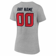Houston Texans  Women's Team Authentic Personalized Name & Number V-Neck T-Shirt