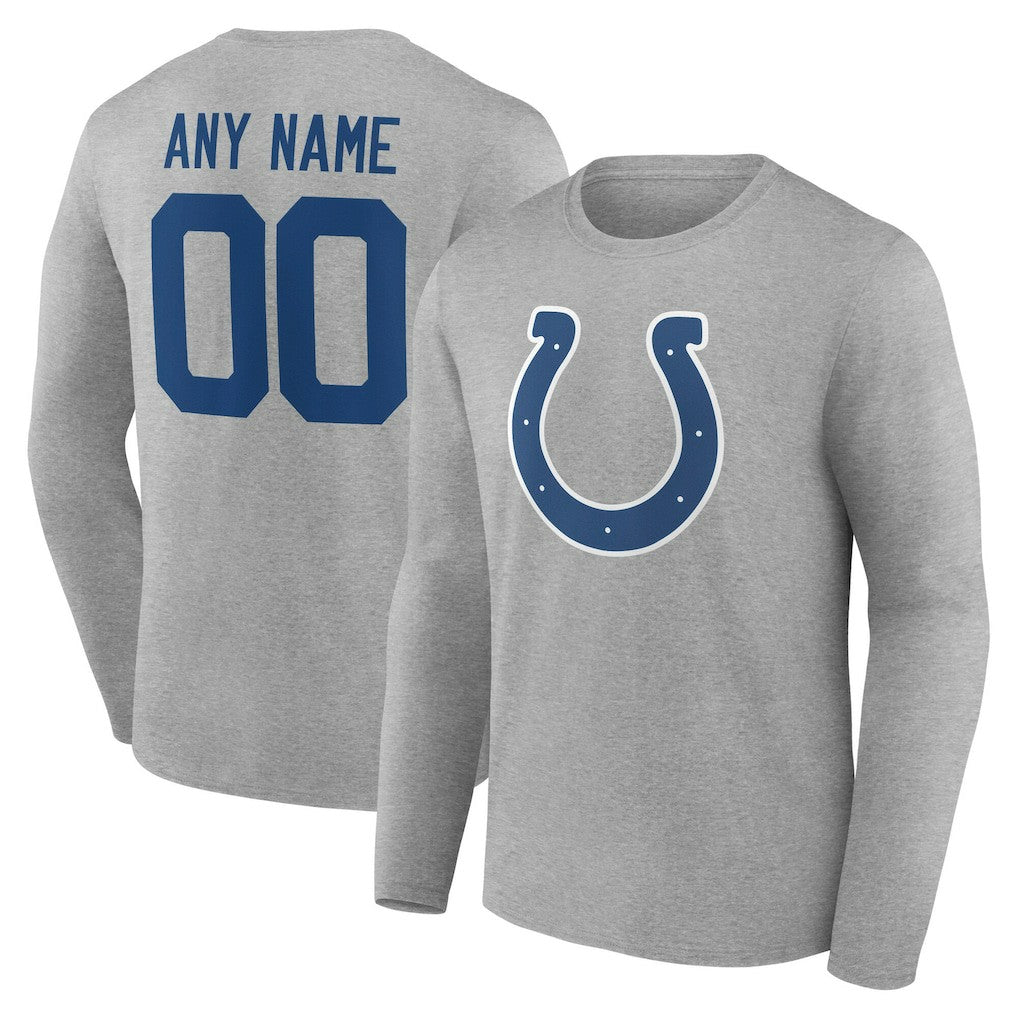 Indianapolis Colts  Team Authentic Personalized Name & Number Long Sleeve T-Shirt