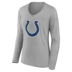 Indianapolis Colts  Women's Team Authentic Personalized Name & Number Long Sleeve V-Neck T-Shirt
