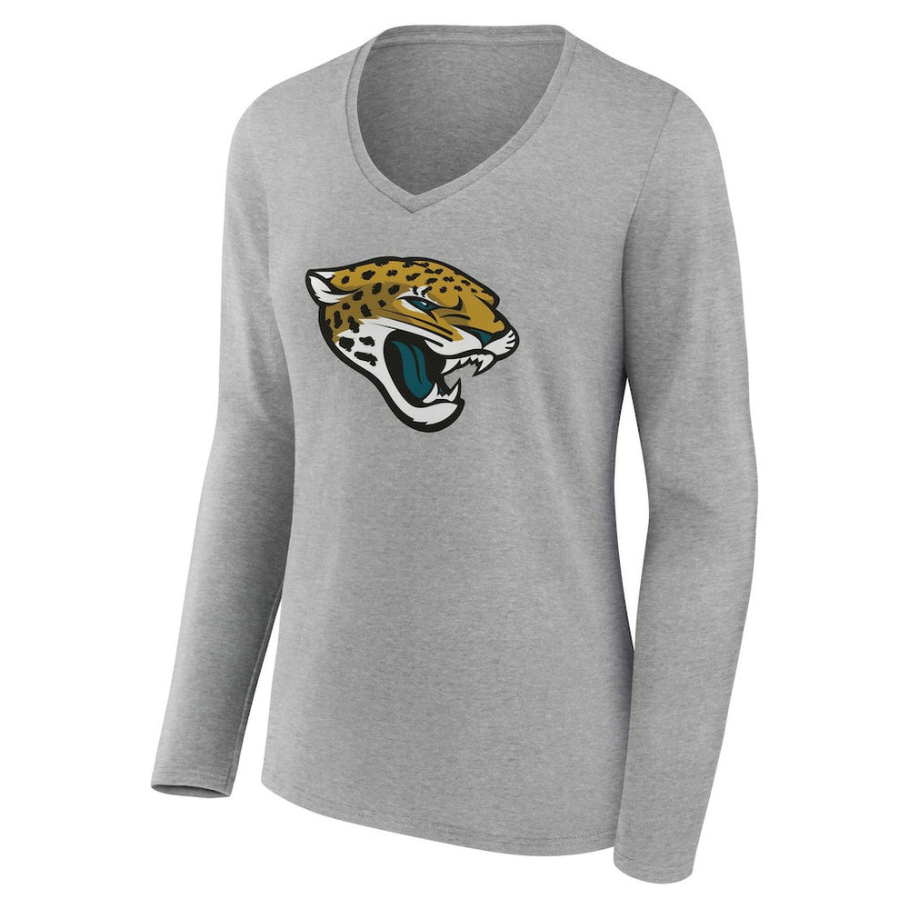 Jacksonville Jaguars  Women's Team Authentic Personalized Name & Number Long Sleeve V-Neck T-Shirt
