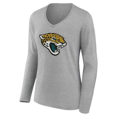 Jacksonville Jaguars  Women's Team Authentic Personalized Name & Number Long Sleeve V-Neck T-Shirt