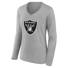 Las Vegas Raiders  Women's Team Authentic Personalized Name & Number Long Sleeve V-Neck T-Shirt