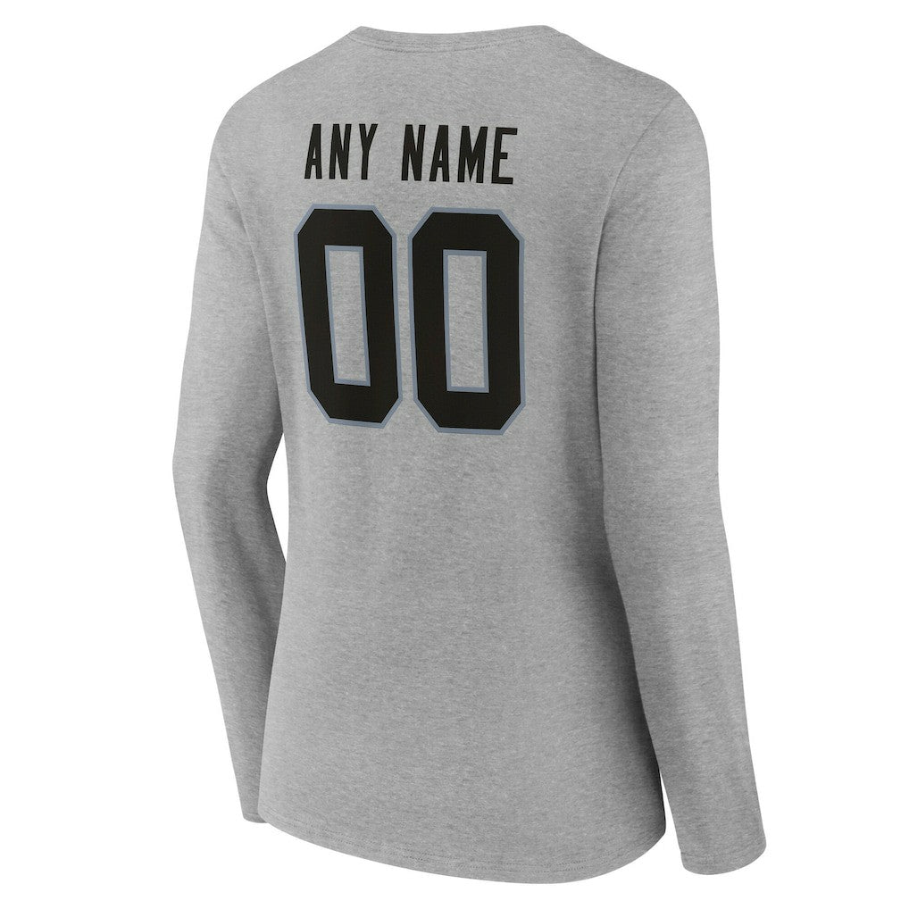 Las Vegas Raiders  Women's Team Authentic Personalized Name & Number Long Sleeve V-Neck T-Shirt