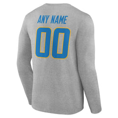 Los Angeles Chargers  Team Authentic Personalized Name & Number Long Sleeve T-Shirt