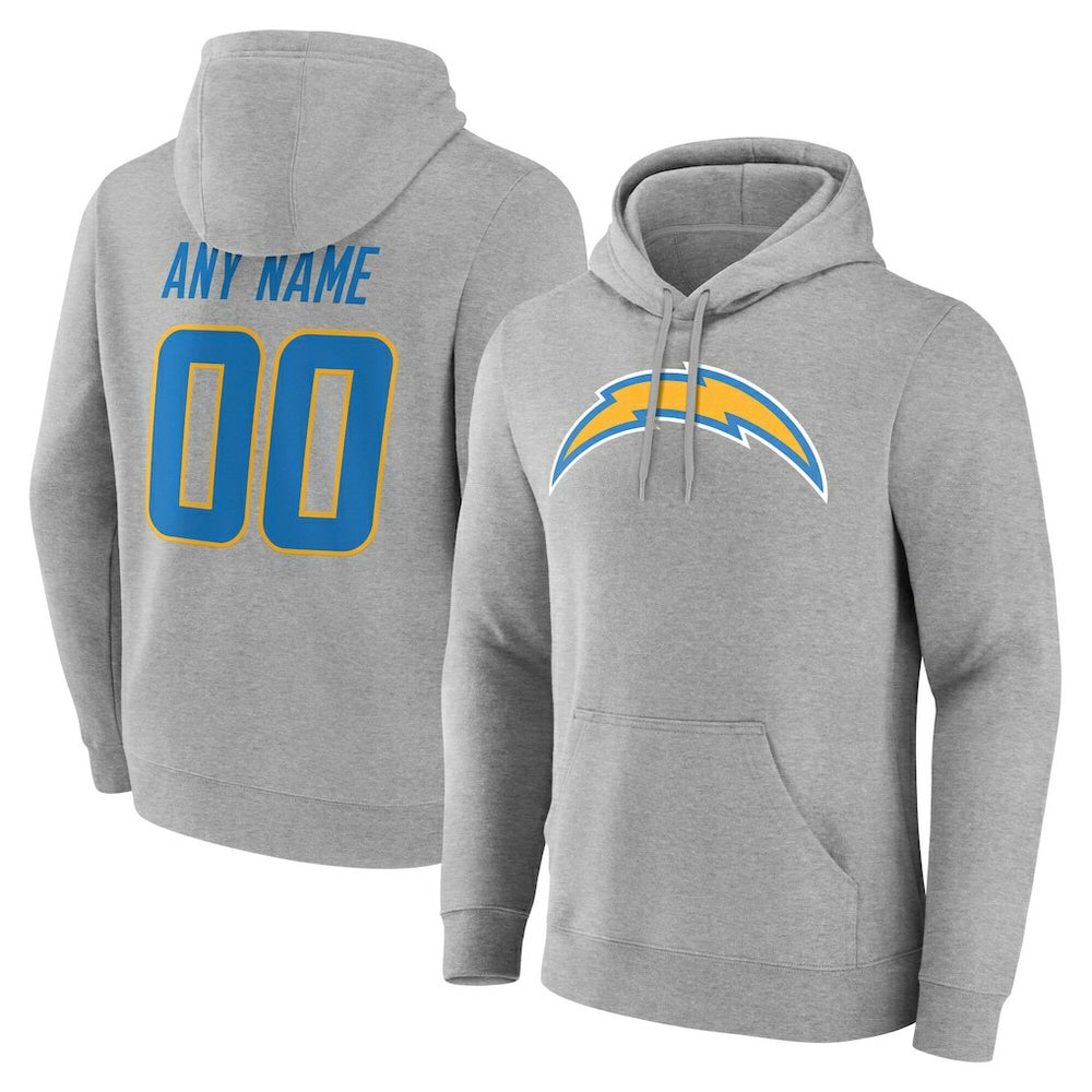 Los Angeles Chargers  Team Authentic Personalized Name & Number Hoodie