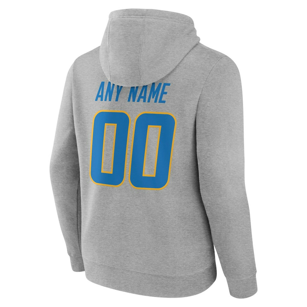 Los Angeles Chargers  Team Authentic Personalized Name & Number Hoodie