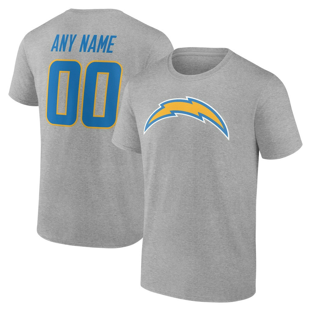 Los Angeles Chargers  Team Authentic Personalized Name & Number T-Shirt