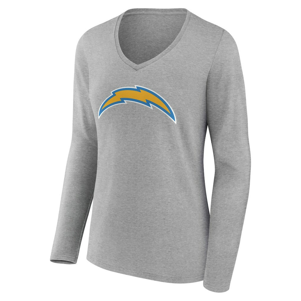 Los Angeles Chargers  Women's Team Authentic Personalized Name & Number Long Sleeve V-Neck T-Shirt