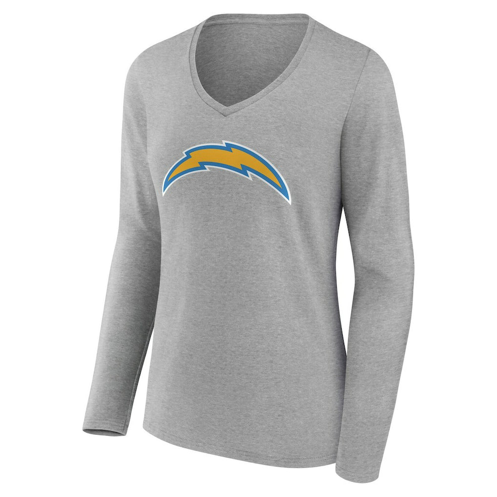 Los Angeles Chargers  Women's Team Authentic Personalized Name & Number Long Sleeve V-Neck T-Shirt