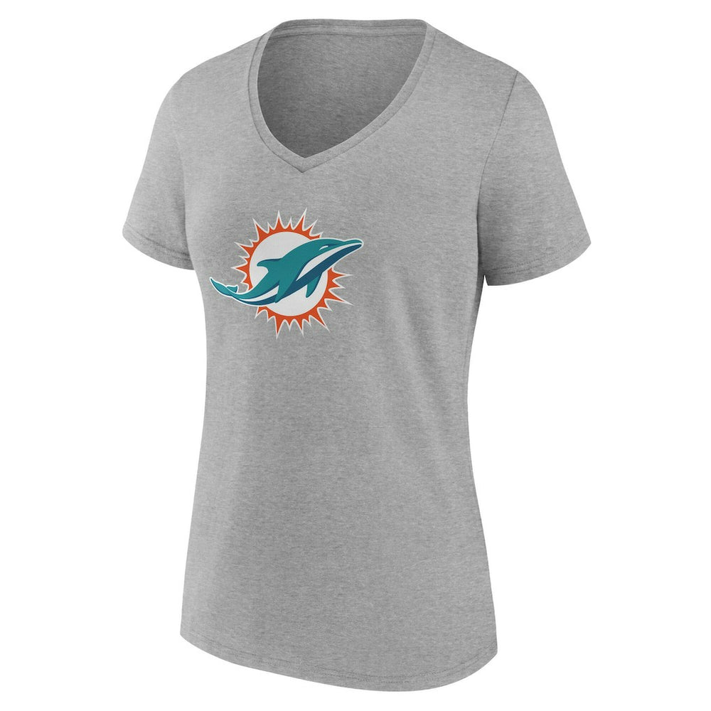 Miami Dolphins  Women's Team Authentic Personalized Name & Number V-Neck T-Shirt
