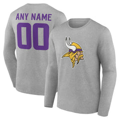 Minnesota Vikings  Team Authentic Personalized Name & Number Long Sleeve T-Shirt