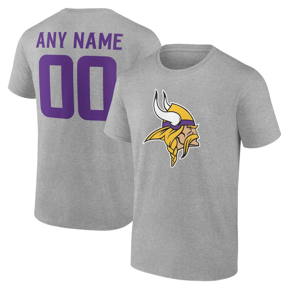 Minnesota Vikings  Team Authentic Personalized Name & Number T-Shirt