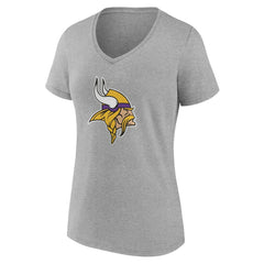 Minnesota Vikings  Women's Team Authentic Personalized Name & Number V-Neck T-Shirt