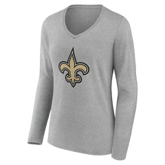 New Orleans Saints  Women's Team Authentic Personalized Name & Number Long Sleeve V-Neck T-Shirt
