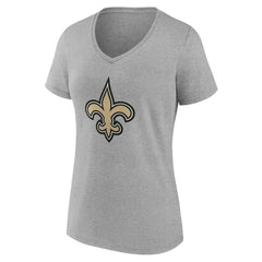 New Orleans Saints  Women's Team Authentic Personalized Name & Number V-Neck T-Shirt