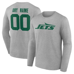 New York Jets  Team Authentic Personalized Name & Number Long Sleeve T-Shirt