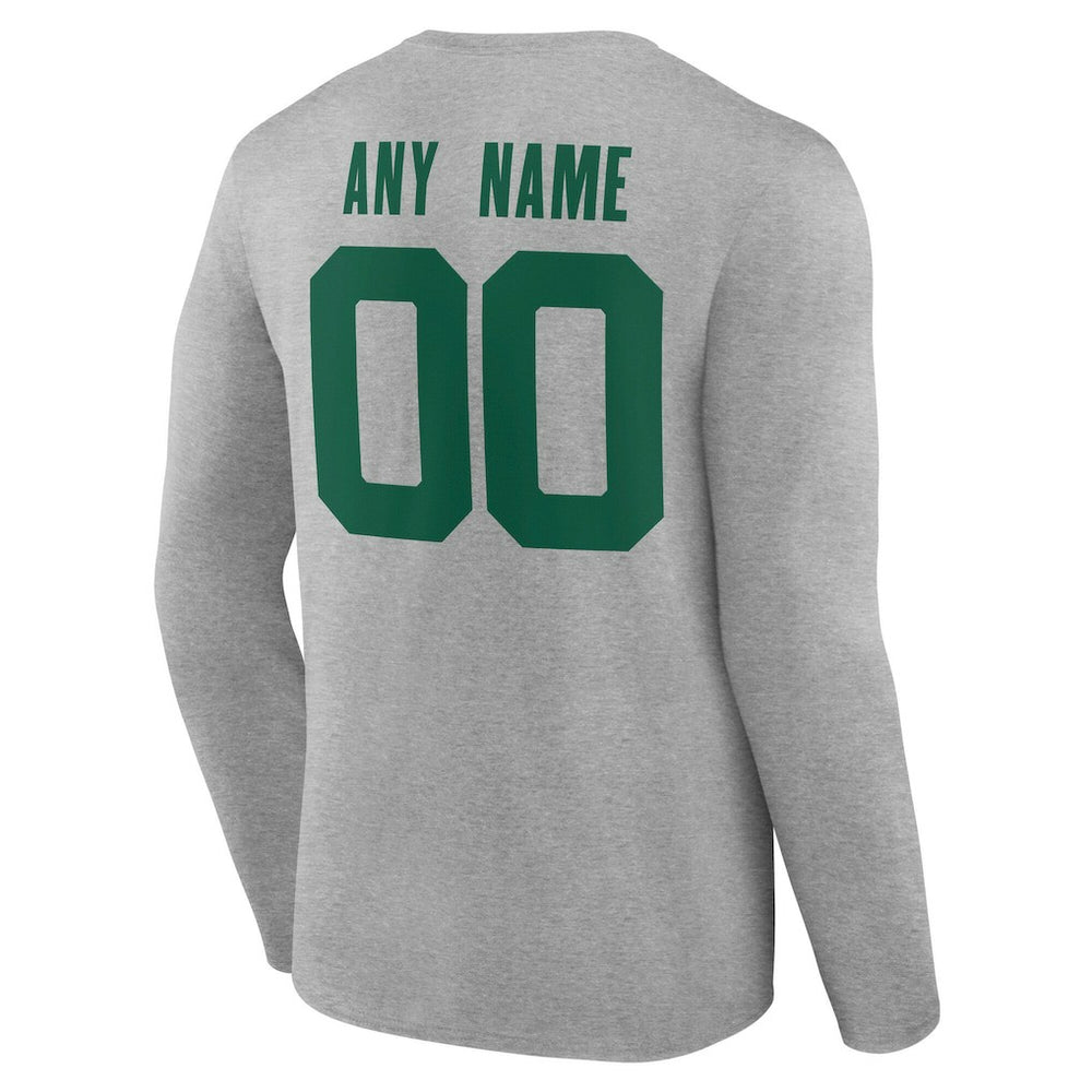New York Jets  Team Authentic Personalized Name & Number Long Sleeve T-Shirt