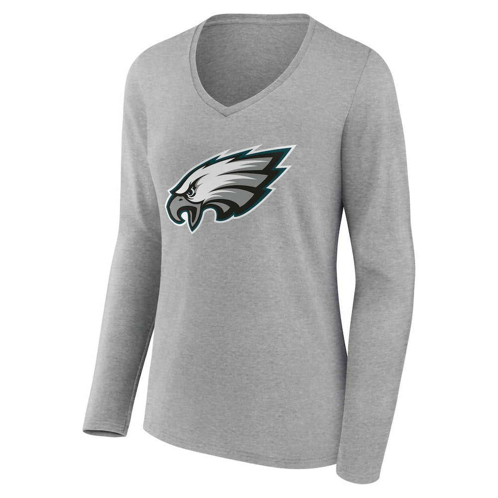 Philadelphia Eagles  Women's Team Authentic Personalized Name & Number Long Sleeve V-Neck T-Shirt
