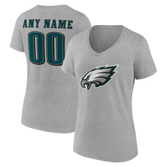 Philadelphia Eagles  Women's Team Authentic Personalized Name & Number V-Neck T-Shirt