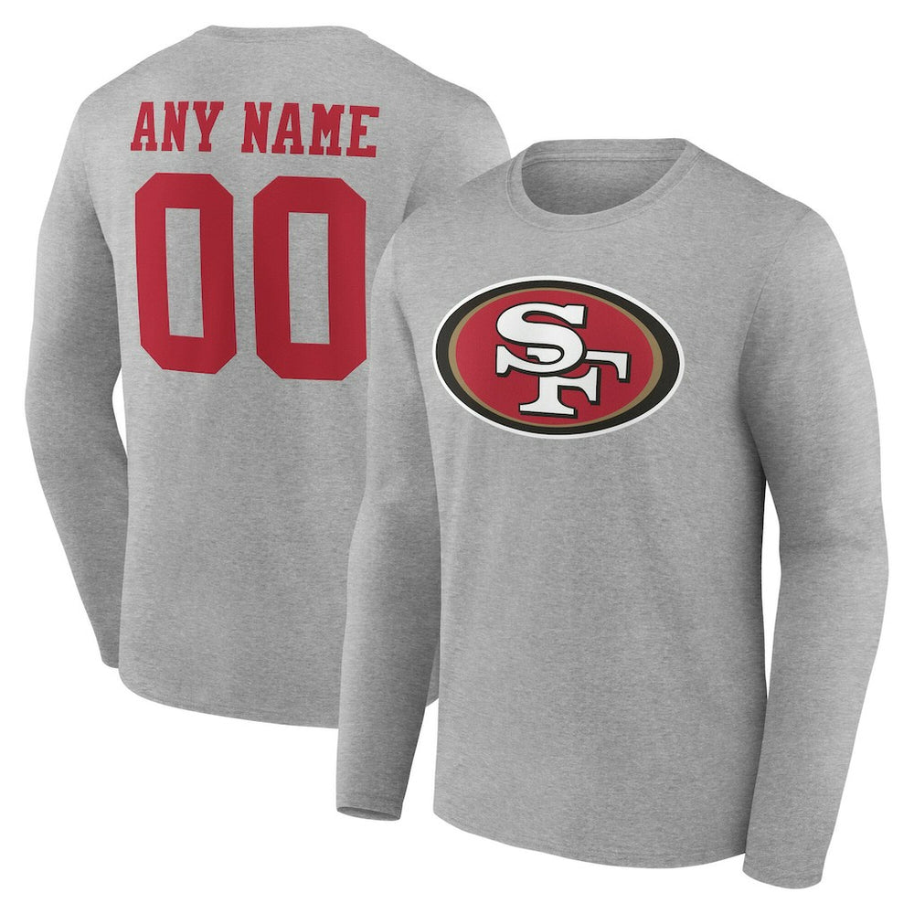 San Francisco 49ers  Team Authentic Personalized Name & Number Long Sleeve T-Shirt