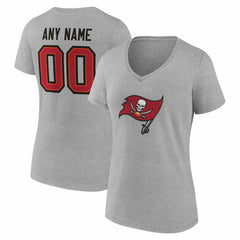 Tampa Bay Buccaneers  Women's Team Authentic Personalized Name & Number V-Neck T-Shirt