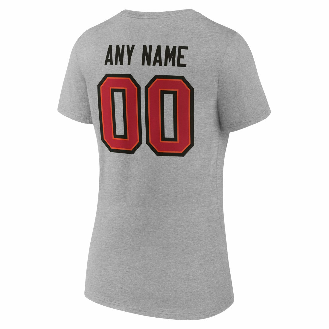 Tampa Bay Buccaneers  Women's Team Authentic Personalized Name & Number V-Neck T-Shirt
