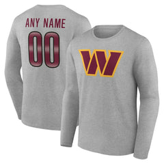 Washington Commanders  Team Authentic Personalized Name & Number Long Sleeve T-Shirt
