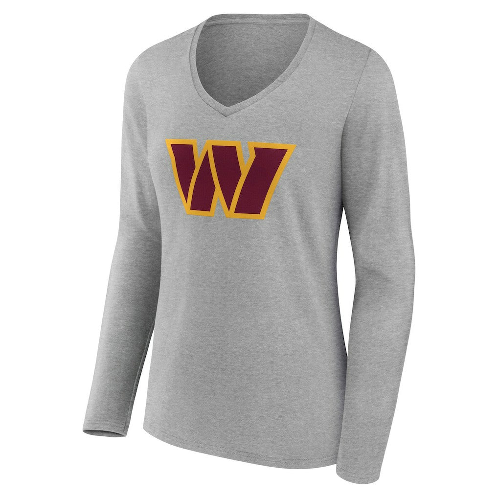 Washington Commanders  Women's Team Authentic Personalized Name & Number Long Sleeve V-Neck T-Shirt