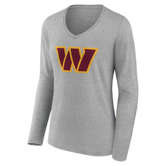 Washington Commanders  Women's Team Authentic Personalized Name & Number Long Sleeve V-Neck T-Shirt