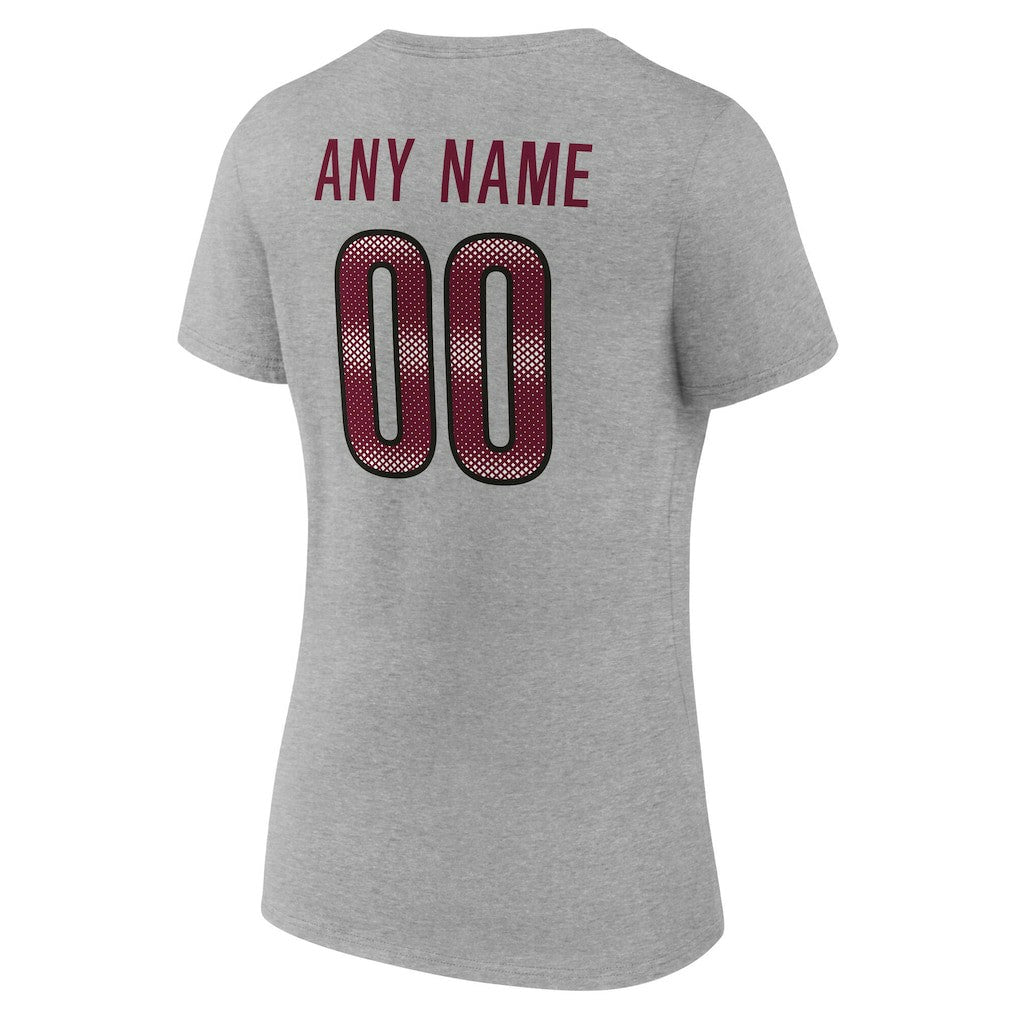Washington Commanders  Women's Team Authentic Personalized Name & Number V-Neck T-Shirt