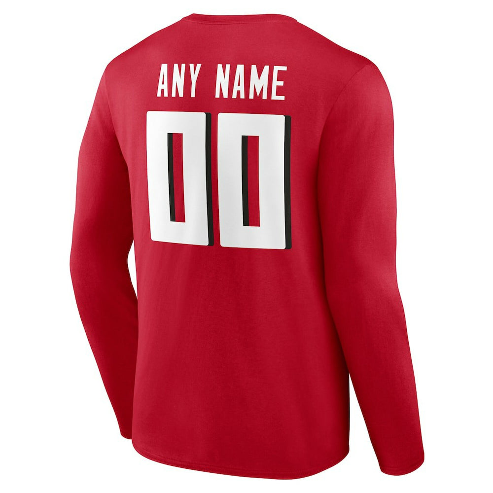 Atlanta Falcons  Team Authentic Personalized Name & Number Long Sleeve T-Shirt