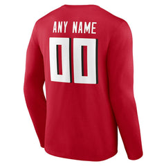 Atlanta Falcons  Team Authentic Personalized Name & Number Long Sleeve T-Shirt