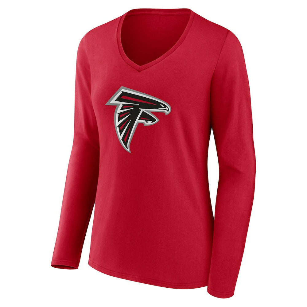 Atlanta Falcons  Women's Team Authentic Personalized Name & Number Long Sleeve V-Neck T-Shirt