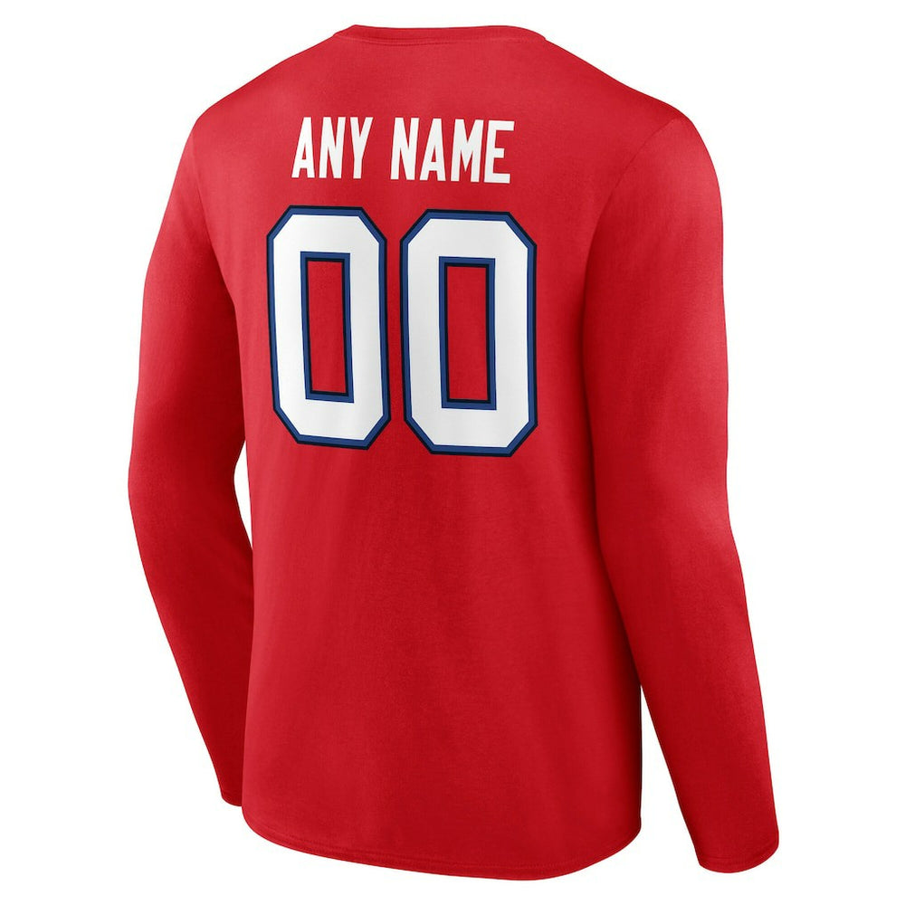 Buffalo Bills  Team Authentic Personalized Name & Number Long Sleeve T-Shirt