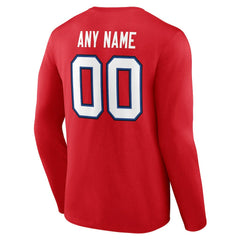 Buffalo Bills  Team Authentic Personalized Name & Number Long Sleeve T-Shirt