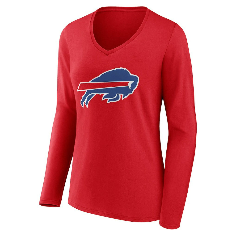 Buffalo Bills  Women's Team Authentic Personalized Name & Number Long Sleeve V-Neck T-Shirt