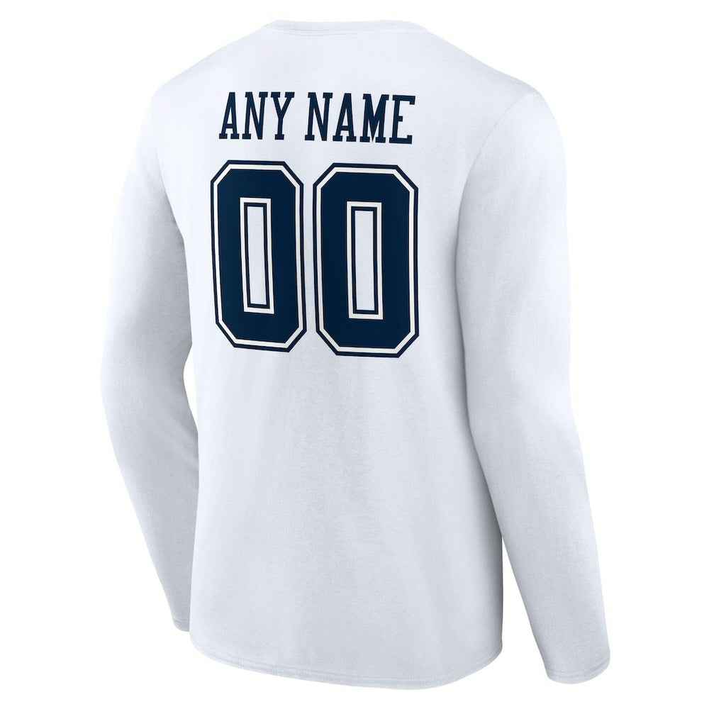 Dallas Cowboys  Team Authentic Personalized Name & Number Long Sleeve T-Shirt